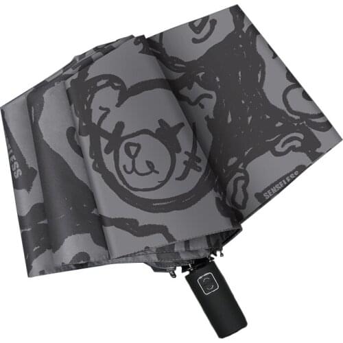 Bear Fully-Automatic Umbrella Rain Women Compact Wind Resistant Sunshade UV Men Folding Waterproof Boys Gifts Parasol