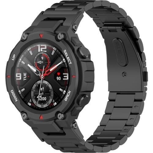 Stainless Steel Watchband For Xiaomi Huami Amazfit T-Rex TRex Smart Wristband Replaceable Bracelet Strap For Amazfit Ares Correa