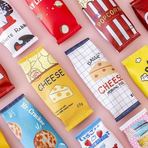 School Pencil Cases New Creative Simulation Snack Pencil Case Cute Pen Case for Student Pen Bag Boy Stationery Box Storage Bag