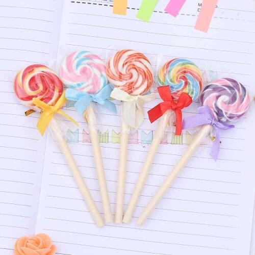 TOMTOSH Cute candy style lollipop ballpoint pen Kawaii ballpoint pens for school Stationery Office supplies