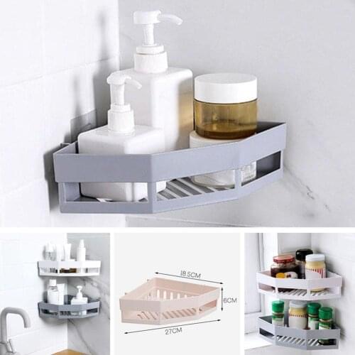 Corner Bathroom Shelf Shelves Storage Wall Shelf Kitchen Wall Organizer Shelves Shelf Bathroom Storage Holder Rack I5T4