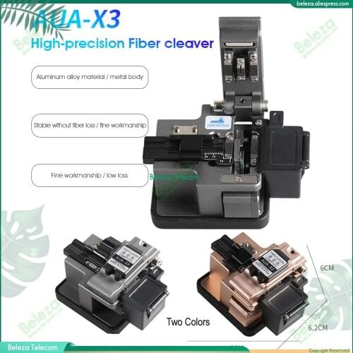 High Precision COMPTYCO AUA-X3 Grey Rose Golden Optical Fiber Cleaver FTTH Fiber optic Cutter Cutting cleaver tool