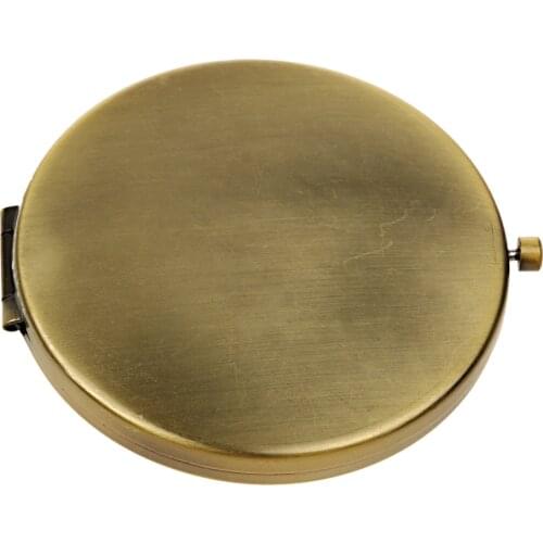 Retro Mirror Makeup Mirror on One Side with Magnification Travel Makeup