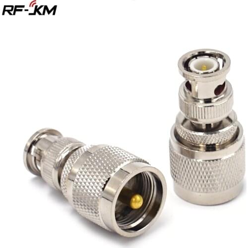 1PCS RF Adapter BNC male to UHF PL259 male Straight RF Coax Adapter UHF to BNC Convertor