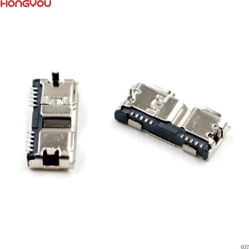 10PCS/Lot Micro USB 3.0 10Pin B Type SMT Female Socket Charge Jack For Hard Disk Drives Data Interface Charging Connector Port