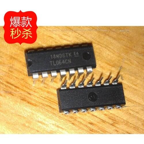 10PCS The new TL064 TL064CN DIP-14 line of low -power op-amp chip
