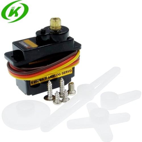 4pcs/lot ES08MA II Mini Metal Gear Analog Servo 12g/ 2.0kg/ 0.12 Sec Mg90S