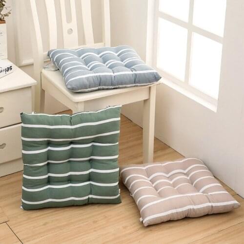 40x40cm Thicken Printed Stripe Home Office Dining Table Chair Cushion Soft Breathable For Adult Student Car Sofa Bar Seat Pad