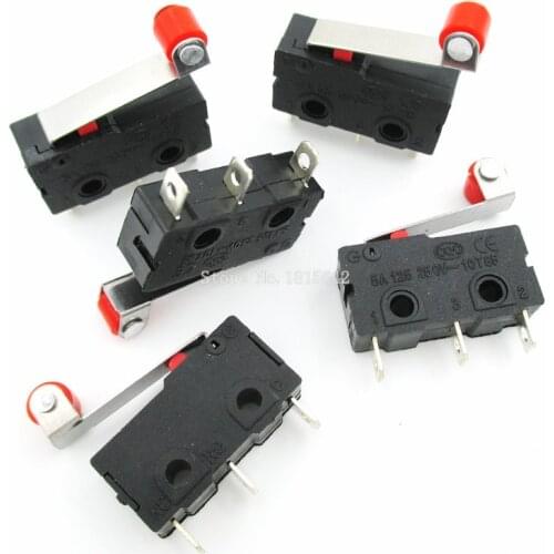 5PCS Mini Micro Limit Switch Roller Lever Arm SPDT Snap Action 5A 250V Micro Switches