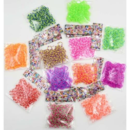 600 Pcs Elastic Rubber Loom Bands Kids Weaving Bracelet Toys Rubber Girl Braid Plaits Accessories ChildrenS Goods Gifts