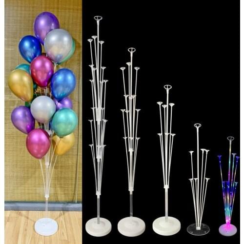 7 /11/19tubes Balloon Holder Column Balloons Stand Stick Balons Birthday Party Decorations Kids Wedding Christmas Decor Supplies