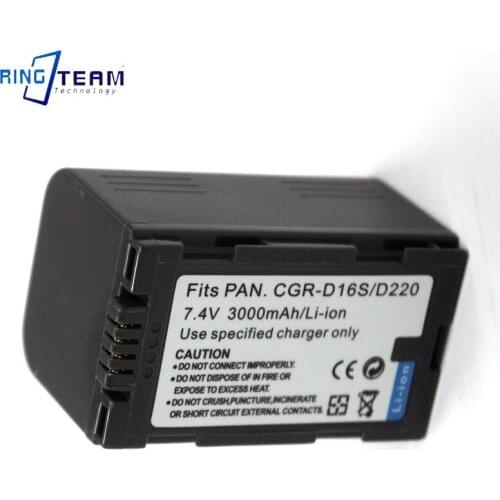 7.4V 3000mAh CGR-D16S/D220 Camera Battery for CGA-D07S CGP-D110 CGP-D14 CGP-D14S CGP-D210 CGP-D28 CGP-D320 CGP-D320T1B Cameras