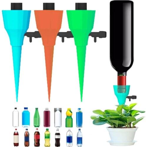 3-15PCS Automatic Dripper Watering Nail Device Plant Drip Irrigation System Adjustable Water Flow With Switch Control Valve