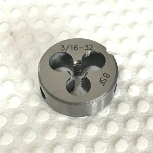 Free shipping of 1PCS Alloy steel made BSF standard BSF 3/16-32 threading die thread Maker for hard metal workpiece threading
