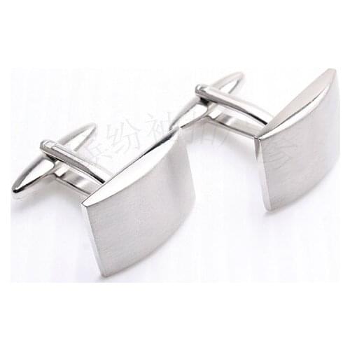 Free shipping 5pairs/lot Great quality stainless steel wiredrawing arc style French shirt sleeve button mc-069