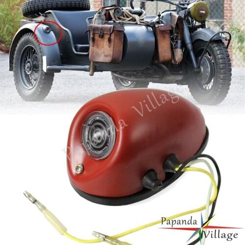 DC 12V Motorcycle 750cc Classic Sidecar Side Tail Light Brake Indicator Lamp Rear Lighting for BMW K750 KS750 R12 R71 Zündapp KS