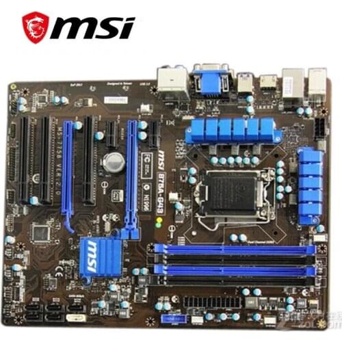 For MSI B75A-G43 Computer Motherboard LGA 1155 For Intel B75 B75M Desktop Mainboard USB3.0 SATA II PCI-E X16 Used