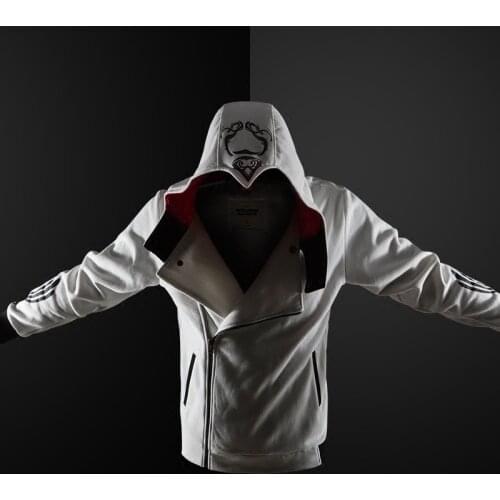 Assassin Hoodies zipper Streetwear Fashion print hoodie Hip Hop Assassin hoodie boy Sweatshirt coats 5 colors Tracksuit Hoody