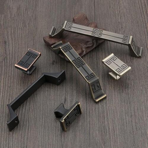 Chinese handle cabinet door drawer handle wardrobe cabinet antique handle long bronze cabinet handle Nordic handle