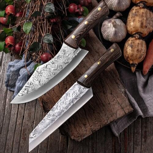 Forging Boning Knives Meat Cleaver Japanese High Carbon Steel Knife Hand-Made Chef Tang Sliced With Kitchen Butcher Slicing Tool