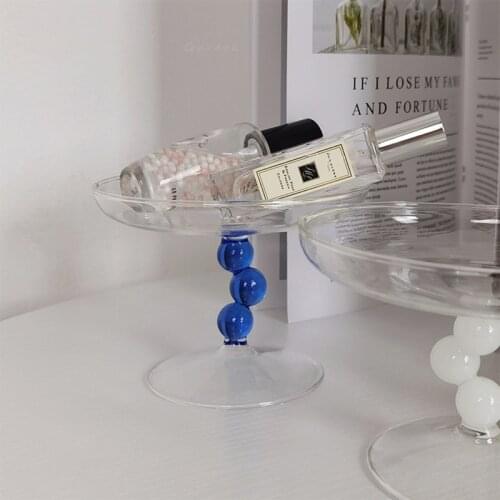 Creative Glass Beads Jewelry Tray, Heat-Resistant Glass Dessert Cake Plate, Jewelry Plate, Props And Ornaments, Room Decoration