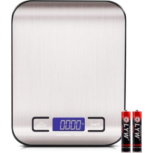 Food Kitchen Scale Digital Grams and Ounces for Weight Loss Baking Cooking Keto and Meal Prep Small 304 Stainless Steel