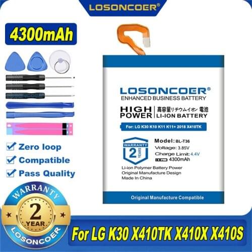 LMX410EO BL-T36 Battery For LG Harmony 2,K10 2018,K11-2018,K30,K11+ 2018,L413DL X410 X410E X410L X410S X410X X410TK X410ULMG