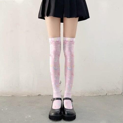 Fashion Japanese Lolita Velvet Stockings Over Knee Sexy Thigh stocking Cute Novelty Stockings Cosplay Clothes 5SW41