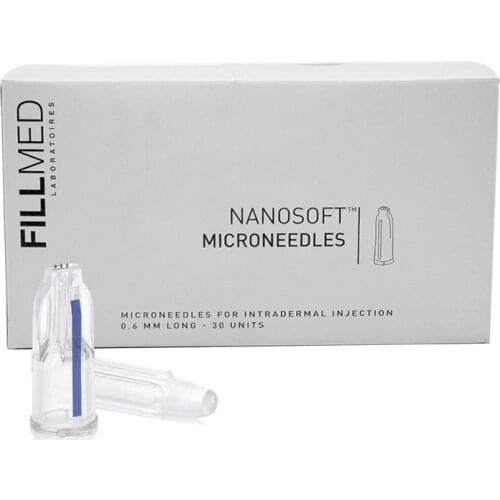 Nanosoft Fillmed Microneedles Filorga 34G Nanosoft Needle 3pin 0.6mm for Anti Aging Around Eyes and Neck Lines