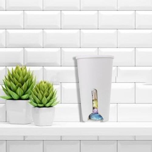 Wall-mounted Garbage Bag Box Plastic Bag Dispenser Kitchen Bags Storage Holder Extractable 1 pc Kitchen Organizer Plastic