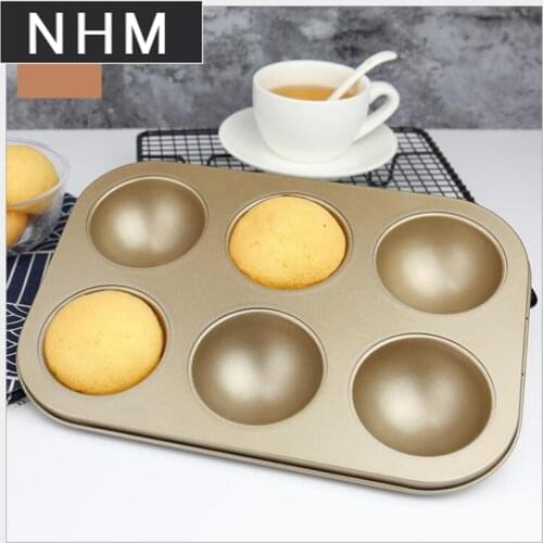 NHM 1 pcs Cake mold 6 cupcake mold baking cup cake non-stick coating abrasive