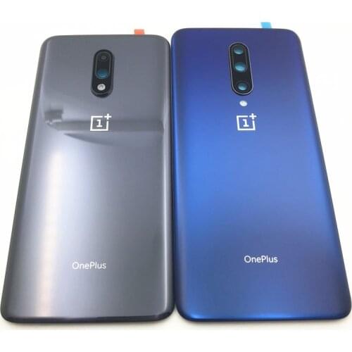 Original Glass For OnePlus 7 7 Pro 1+7 Back Battery Cover Door Rear Glass Battery Cover Housing Case With Camera Lens