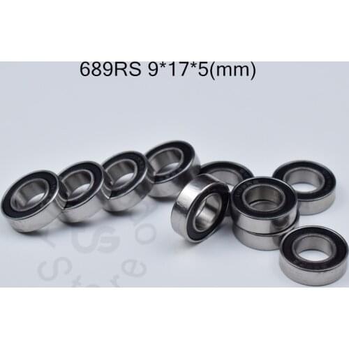 689 689RS 9*17*5(mm) 10pieces bearing free shipping ABEC-5 bearings rubber Sealed bearing 689 689RS chrome steel bearing