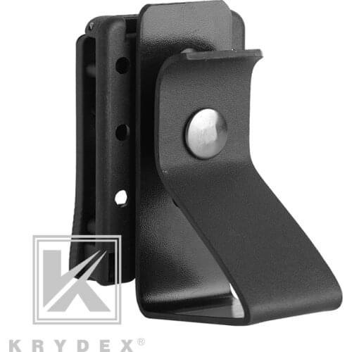 KRYDEX IPSC Tactical Sport Headset Stand Compatible w/ 1.5"- 2" Belt For Peltor MSA IMPACT Walker Razor MOLLE Earphone Holder BK