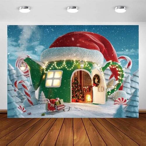 Yeele Christmas Background Photography Pine Lollipop Sled Snowflake Winter Backdrop Baby Photographic Photo Studio Photophone