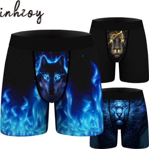 Mens 3D Print Boxer Briefs Novelty Boxer Shorts Underwear Funny Birthday Gift