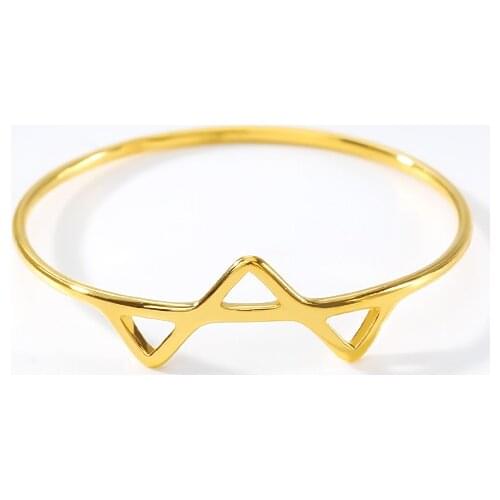 2019 Tiny Triangle Rings For Women Vintage Jewelry Stainless Steel Geometric Stacked Ring Sister Gifts Anillos Mujer