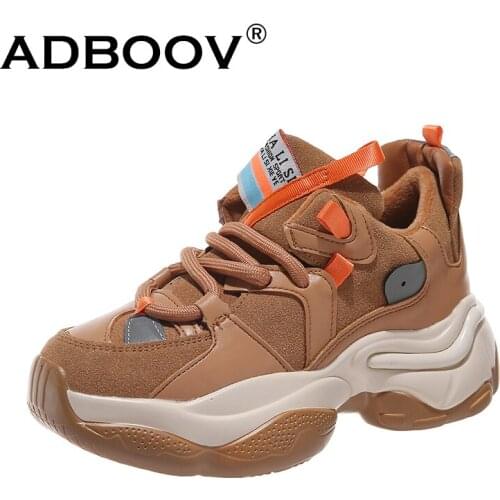ADBOOV Fashion Suede Chunky Sneakers Women Short Plush Warm Winter Shoes Platform Sneakers Ladies Snickers Women