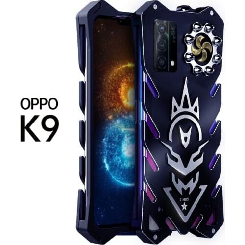 Zimon Armor Aviation Aluminum Metal Bumper Phone Case For Oppo K9 A93 A72 Reno 4se 5 Pro Powerful Outdoor Frame Shockproof Cover