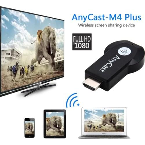 1pc Mini PC Android Chromecast HDMI-Compatible WiFi Dongle 2 mirroring multiple TV stick Adapter Anycast M4 plus Nickel Plating