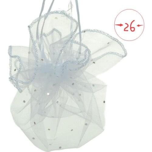 100pcs diameter 26 35 40cm White Round Organza Bags Drawstring jewelry packaging bags for Wedding/gift/fcandy/Christmas Yarn bag