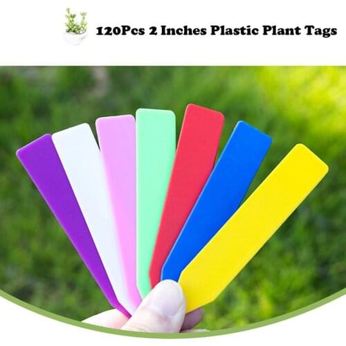 120Pcs 2 Inches Plastic Plant Tags Waterproof Nursery Garden Plant Labels Plant Markers Garden Succulent Seedings Tags Sign