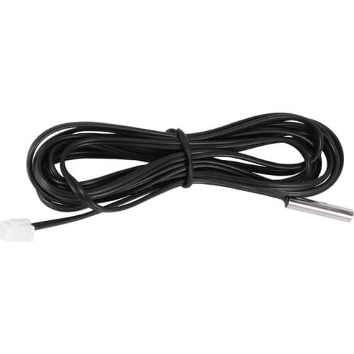 2 m NTC thermistor temperature sensor waterproof probe wire 10 K 1% 3950 black