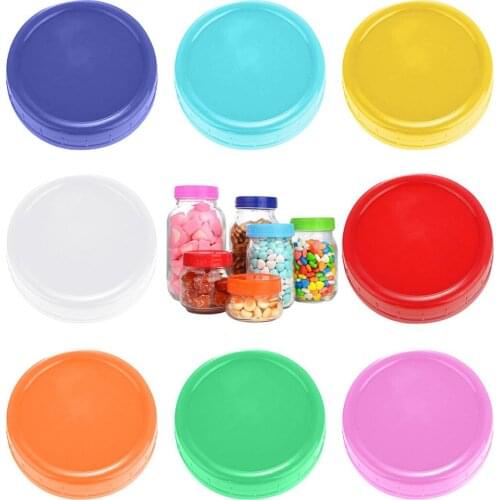 24Pcs Standard Plastic Airlock Leak-proof Lids Food Storage Covers for Mason Jar