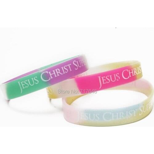 300pcs jesus christ super star wristband silicone bracelets free shipping by FEDEX