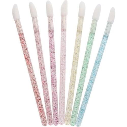 50pcs Crystal Mascara Wands Applicator Diamond Disposable Lip Brushes Cosmetic Eyelash Brush Make Up Brushes Tools Makeup