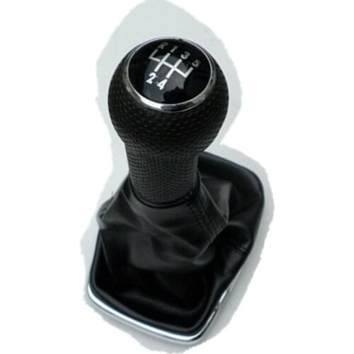Free Shipping Car Gear Shift Knob Black Caps 5 Gear 23mm For VW volkswagen Golf IV 4 With Black Frame