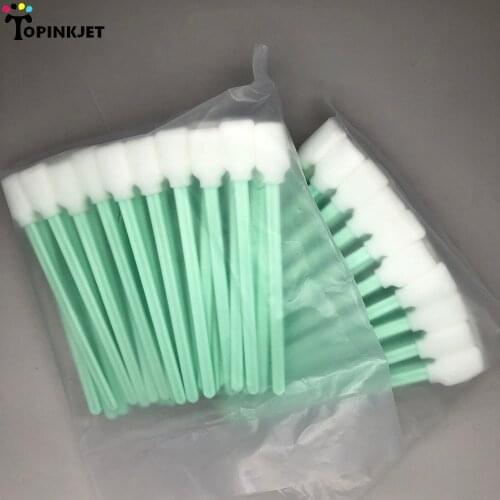 50pcs Foam Sponge Cleaning Swab for Roland Mimaki Mutoh Large format Inkjet Printer Stick for Epson DX4 DX5 Print Head cleaning