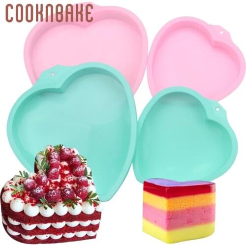 COOKNBAKE silicone mold for cake heart shape rainbow cakes bread pastry baking tool pizza cake decorating tool DIY birthday