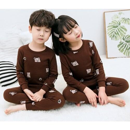 Baby Kids Pajamas Sets Cotton Boys Sleepwear Suit Autumn Girls Pajamas Long Sleeve Pijamas Tops+Pants 2pcs Children Clothing